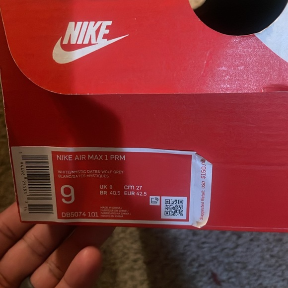 Air Max 1 “Mystic Dates”
Size 9
Comes with Box 
Worn - Picture 6 of 6